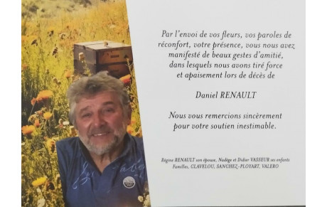 Remerciements de la famille RENAULT