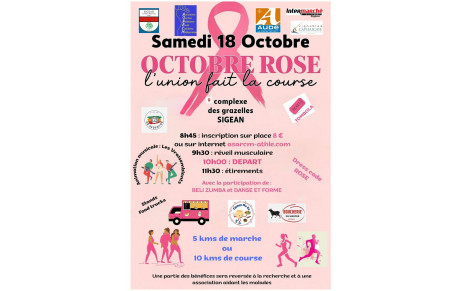 OCTOBRE ROSE à SIGEAN samedi 18 octobre 2025